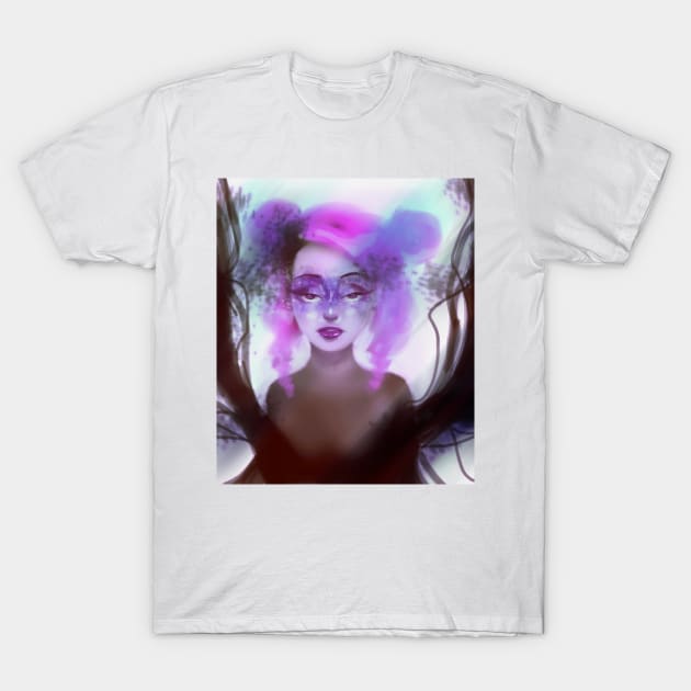 Space Woman Painting T-Shirt by saradaboru